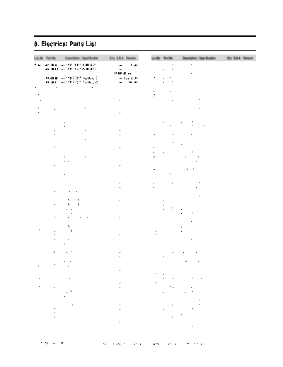 Samsung 11 Electrical Part List  Samsung DVD DVD-VR320 DVD-VR320 11_Electrical Part List.pdf