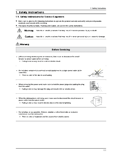 Samsung Precaution  Samsung Dishwashers DMT400RHS Service Manuals Precaution.pdf