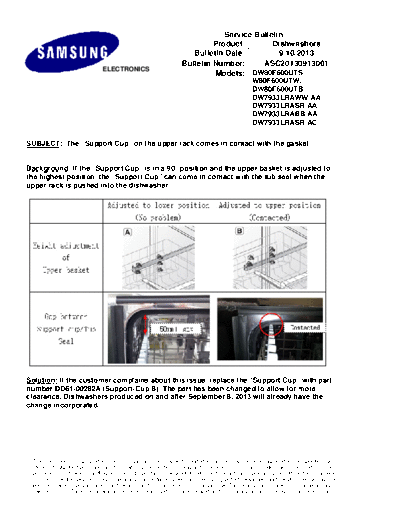 Samsung ASC20130913001 V2  Samsung Dishwashers DW80F600 Service Bulletins ASC20130913001_V2.pdf