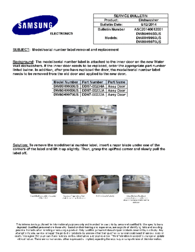 Samsung ASC20140612001  Samsung Dishwashers DW80H9970US_AA Service Bulletins ASC20140612001.pdf