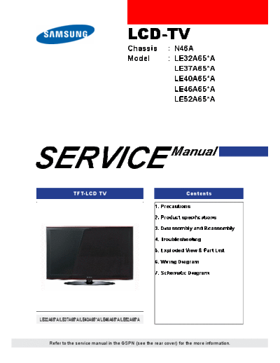 Samsung Cover  Samsung LCD TV N46A chassis Samsung ch N46A Cover.pdf