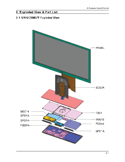 Samsung Exploded View & Part List  Samsung LCD TV N99A chassis SAMSUNG_UN46C9000ZFXZA_UN55C9000ZFXZA_Chassis_N99A Exploded View & Part List.pdf