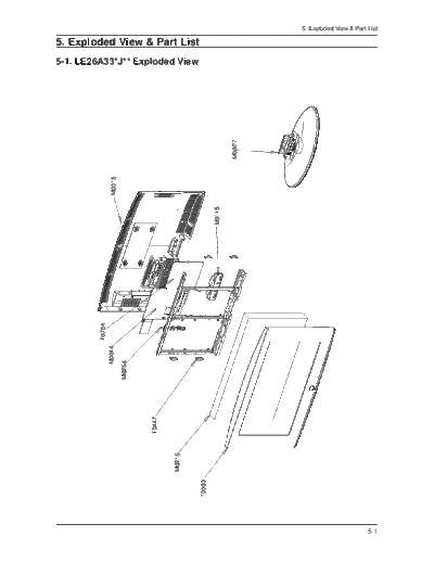 Samsung Exploded View & Part List  Samsung LCD TV LE-26-32-37-40A330 samsung_LE26-32-37-40A330J Exploded View & Part List.pdf