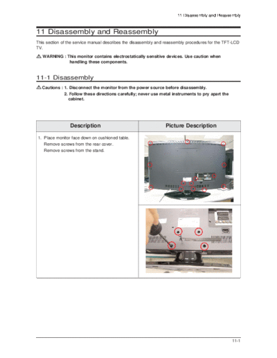 Samsung Disassembly & Reassembly  Samsung LCD TV LE32-37-40S62B LE32-37-40S62B_ch_gsa32-37-40heu Disassembly & Reassembly.pdf