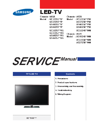 Samsung Cover  Samsung LCD TV UE32 37 40 46D55XXRS UE46D57XXRS chassis U66A-57A UE32D5000 Cover.pdf