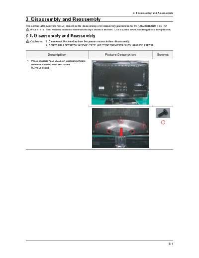 Samsung Disassembly & Reassembly  Samsung LCD TV UE40-46-55B7000 samsung_UE40-46-55B7000_7020XW_8000WW_ch_n74a Disassembly & Reassembly.pdf
