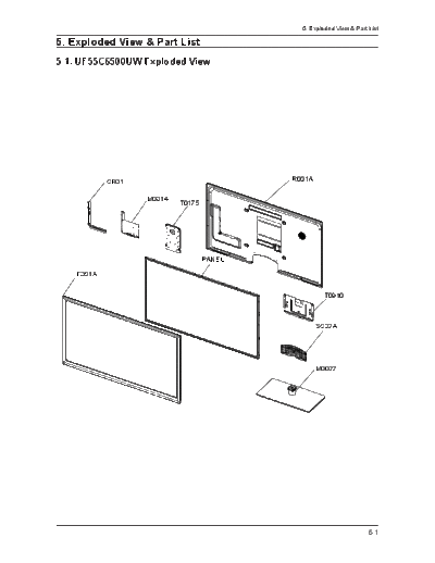 Samsung Exploded View & Part List  Samsung LED TV N96A chassis UE32C6500UW UE32C6500UWXXC Exploded View & Part List.pdf