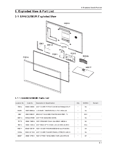 Samsung Exploded View & Part List  Samsung LED TV UA40-46-55C6200URXCS samsung UA46C6200URXCS sm Exploded View & Part List.pdf