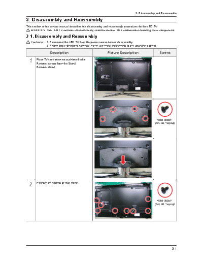 Samsung 03 disassembly and reassemble  Samsung LED TV UE40 46 55 D7000LSX   chassis U55A SAMSUNG U55A CHASSIS UE40-46-55-D7000LSX LED TV SM 03_disassembly_and_reassemble.pdf