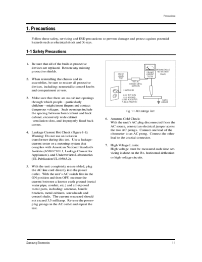 Samsung Precautions  Samsung Plasma PPM-42S3QX chassis D61B PPM-42S3Q ch.D61B_training Precautions.pdf