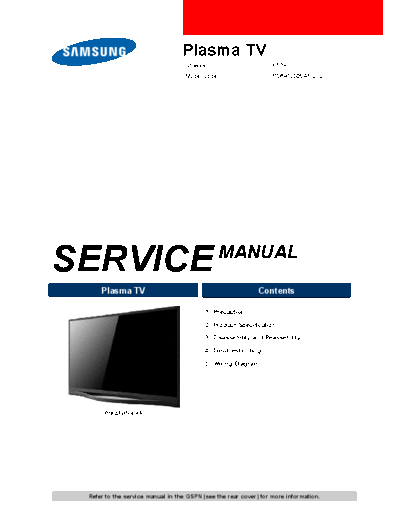 Samsung 00-00  Samsung Plasma PS64F8500ARLXL chassis F5PA Samsung PS64F8500 sm 00-00.pdf