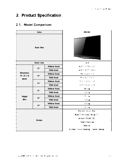 Samsung 02 product specifications(map)  Samsung Plasma PS64F8500ARLXL chassis F5PA Samsung PS64F8500 sm 02_product_specifications(map).pdf