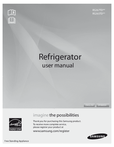 Samsung DA68-02557B VER0.7  Samsung Refridgerators RS265TDRS User Manual DA68-02557B_VER0.7.pdf