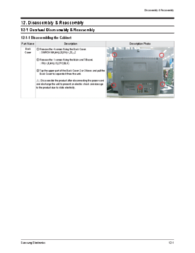 Samsung 13 Disassembly & Reassembly  Samsung TV CL-29K5MQ Chassis K16A(N CL-29K5MQ 13_Disassembly & Reassembly.pdf