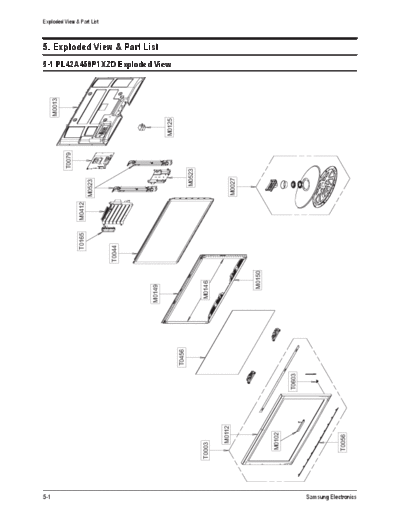 Samsung Exploded View & Part List  Samsung TV PL42A450 PL42A450P1XZD Exploded View & Part List.pdf