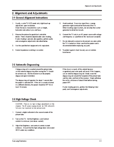 Samsung 03 ALIGNMENT & ADJUSTMENT  Samsung TV TXR2728X XAP CW29M064V KS7A N Samsung_Cw29m064v_Ks7a.pdf 03_ALIGNMENT_&_ADJUSTMENT.PDF