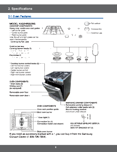 Samsung 3.Specifications  Samsung Range Gas NX58H9500WS_AA 3.Specifications.pdf