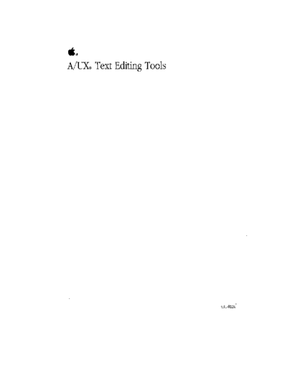 apple 031-0124 AUX Text Editing Tools 1990  apple mac a_ux aux_2.0 031-0124_AUX_Text_Editing_Tools_1990.pdf