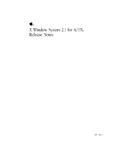 apple 030-1728-A X Window System 2.1 for AUX Release Notes 1990  apple mac a_ux x11_2.1 030-1728-A_X_Window_System_2.1_for_AUX_Release_Notes_1990.pdf