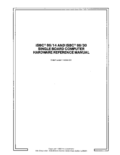 Intel 144044-001 iSBC 86 14 and 86 30 Hardware Reference Manual Jan82  Intel iSBC 144044-001_iSBC_86_14_and_86_30_Hardware_Reference_Manual_Jan82.pdf