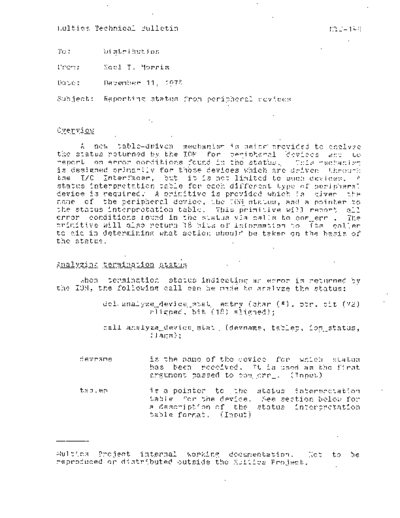 honeywell MTB-145  honeywell multics redell mtb MTB-145.pdf