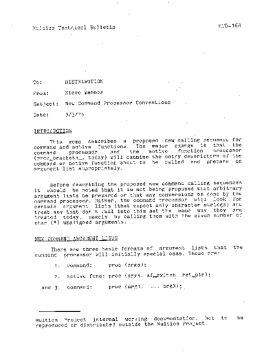 honeywell MTB-168  honeywell multics redell mtb MTB-168.pdf