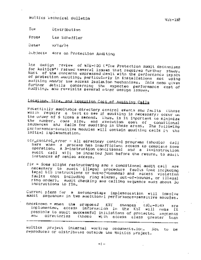 honeywell MTB-118  honeywell multics redell mtb MTB-118.pdf