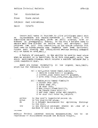 honeywell MTB-122  honeywell multics redell mtb MTB-122.pdf