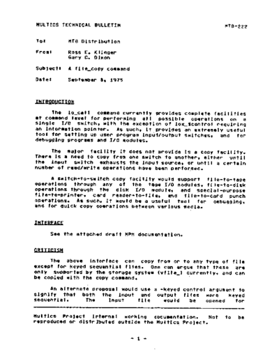 honeywell MTB-222  honeywell multics redell mtb MTB-222.pdf