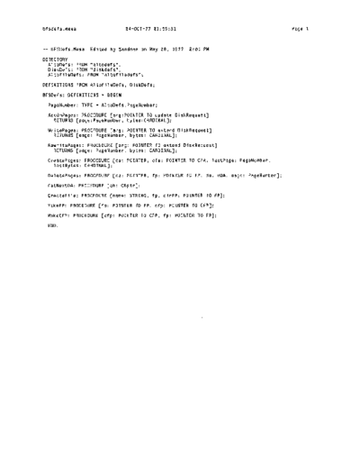 xerox BFSDefs.mesa Oct77  xerox mesa 3.0_1977 listing BFSDefs.mesa_Oct77.pdf
