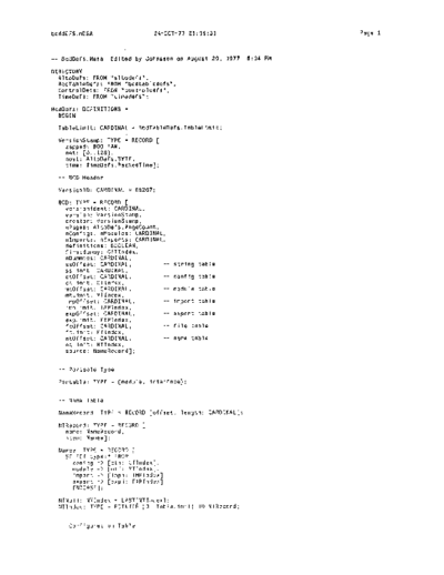 xerox BcdDefs.mesa Oct77  xerox mesa 3.0_1977 listing BcdDefs.mesa_Oct77.pdf