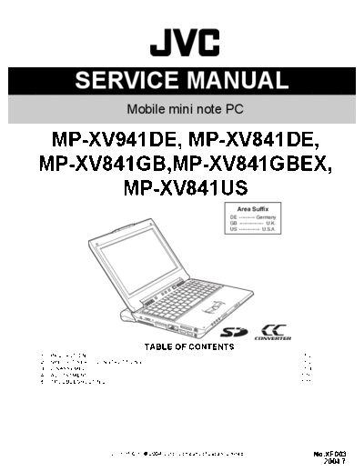 JVC jvc mini note mp-xv941de 841de 841gb 841gbex 841us  JVC Notebook jvc mini note mp-xv941de 841de 841gb 841gbex 841us.pdf