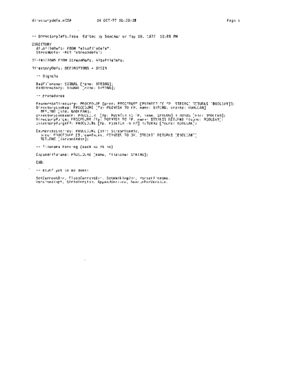 xerox DirectoryDefs.mesa Oct77  xerox mesa 3.0_1977 listing DirectoryDefs.mesa_Oct77.pdf