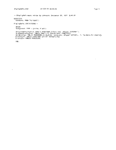 xerox DisplayDefs.mesa Oct77  xerox mesa 3.0_1977 listing DisplayDefs.mesa_Oct77.pdf