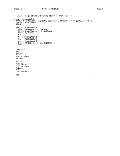 xerox Lister.config Oct77  xerox mesa 3.0_1977 listing Lister.config_Oct77.pdf