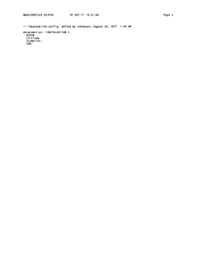 xerox MakeCompiler.config Oct77  xerox mesa 3.0_1977 listing MakeCompiler.config_Oct77.pdf