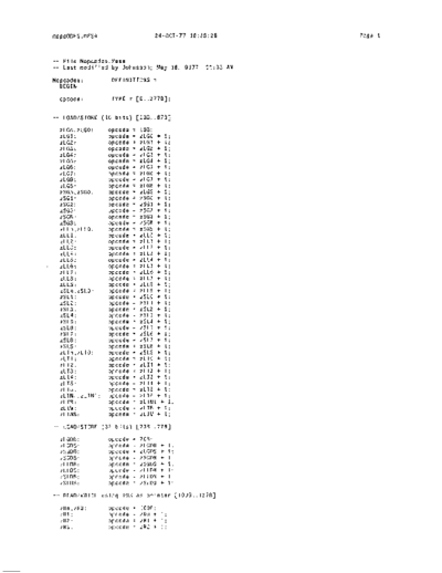 xerox Mopcodes.mesa Oct77  xerox mesa 3.0_1977 listing Mopcodes.mesa_Oct77.pdf