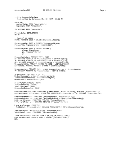 xerox ProcessDefs.mesa Oct77  xerox mesa 3.0_1977 listing ProcessDefs.mesa_Oct77.pdf