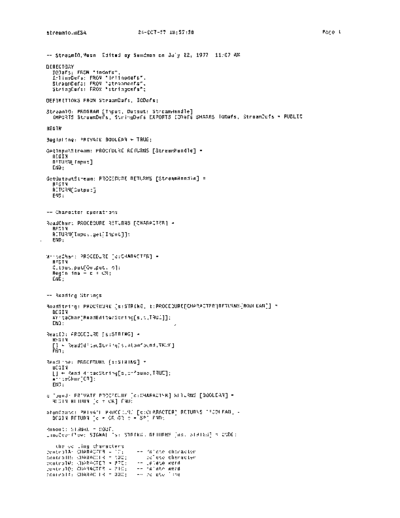 xerox StreamIO.mesa Oct77  xerox mesa 3.0_1977 listing StreamIO.mesa_Oct77.pdf