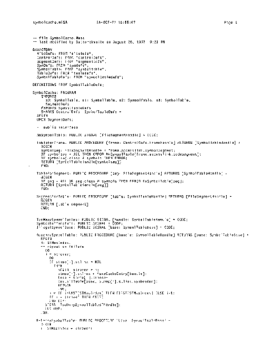 xerox SymbolCache.mesa Oct77  xerox mesa 3.0_1977 listing SymbolCache.mesa_Oct77.pdf