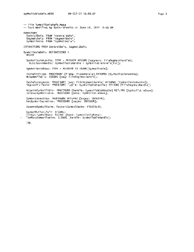 xerox SymbolTableDefs.mesa Oct77  xerox mesa 3.0_1977 listing SymbolTableDefs.mesa_Oct77.pdf