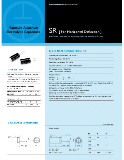 Yageo [radial thru-hole] SR Series  . Electronic Components Datasheets Passive components capacitors Yageo Yageo [radial thru-hole] SR Series.pdf
