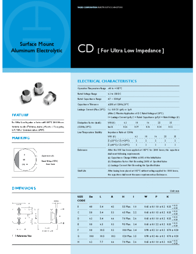 Yageo Yageo [smd] CD Series  . Electronic Components Datasheets Passive components capacitors Yageo Yageo [smd] CD Series.pdf