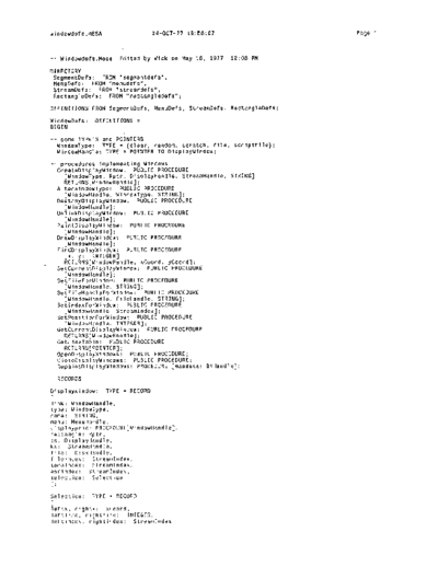 xerox WindowDefs.mesa Oct77  xerox mesa 3.0_1977 listing WindowDefs.mesa_Oct77.pdf