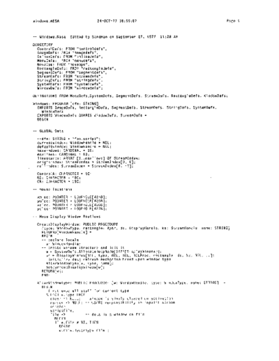 xerox Windows.mesa Oct77  xerox mesa 3.0_1977 listing Windows.mesa_Oct77.pdf