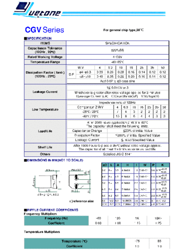 Yuetone [SMD Chip-type] CGV series  . Electronic Components Datasheets Passive components capacitors Yuetone Yuetone [SMD Chip-type] CGV series.pdf