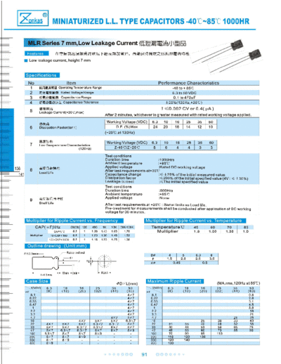 Zonkas [radial thru-hole] MLR Series  . Electronic Components Datasheets Passive components capacitors Zonkas Zonkas [radial thru-hole] MLR Series.pdf