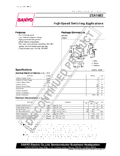 2 22sa1883  . Electronic Components Datasheets Various datasheets 2 22sa1883.pdf