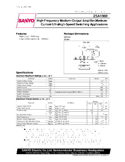 2 22sa1969  . Electronic Components Datasheets Various datasheets 2 22sa1969.pdf