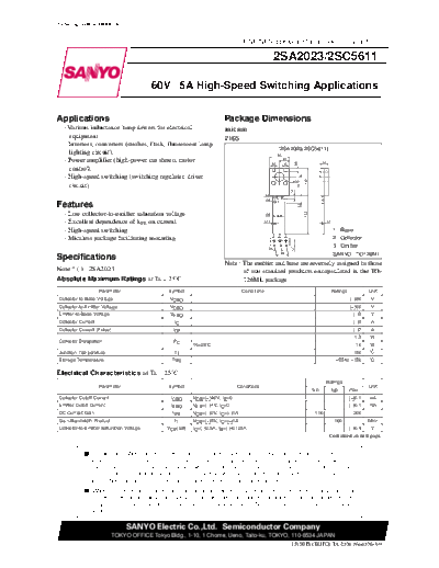 2 22sa2023  . Electronic Components Datasheets Various datasheets 2 22sa2023.pdf